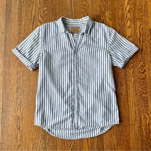 Scotch & Soda Cotton Linen Blend Striped Shirt
